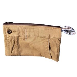 Handmade travel bag from upcycled clothing